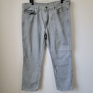 Levis 541 Athletic Taper Jeans Straight Mens 38x30 Gray Mid Rise Stretch EUC